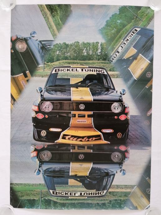 PLAKAT POSTER TRKAĆI GOLF 1  84cm x 60cm AUTOMOBIL