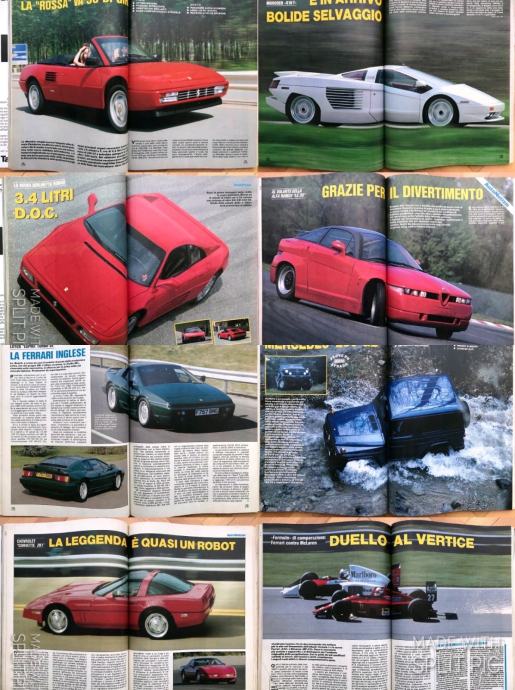 Quattroruote 5/89 pilot F1 testira Ferrari Mondial T Cabrio +MercedesG