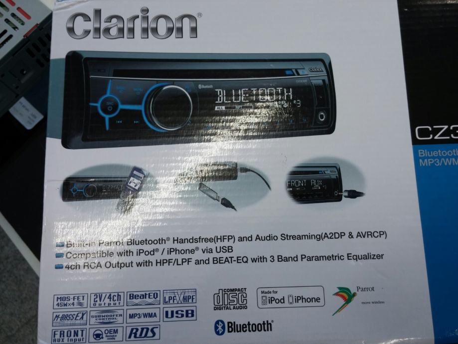 Clarion cz302e подключение bluetooth