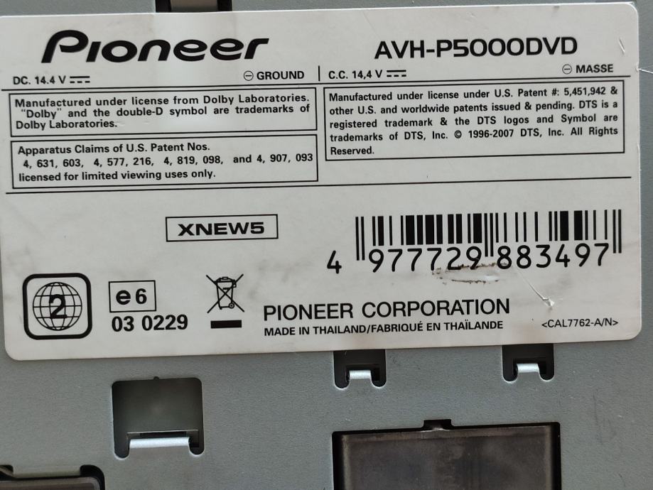 Pioneer Avh P Dvd Multimedijska Jedinica