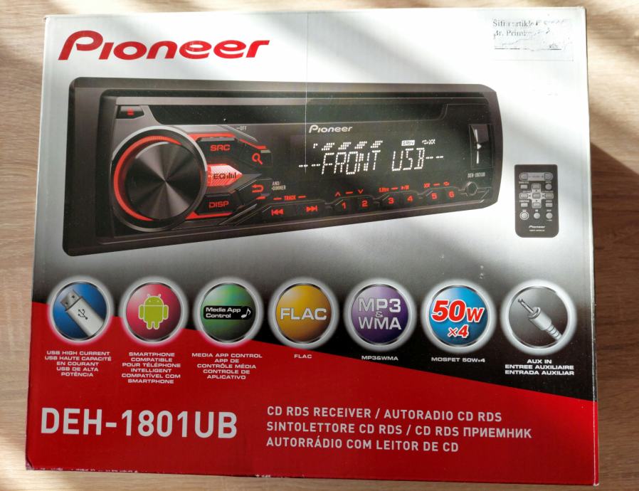Comprar Radio Coche Pioneer DEH-1801UB Usb con Mando