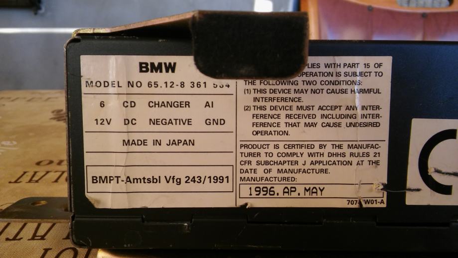 Cd changer bmw e39