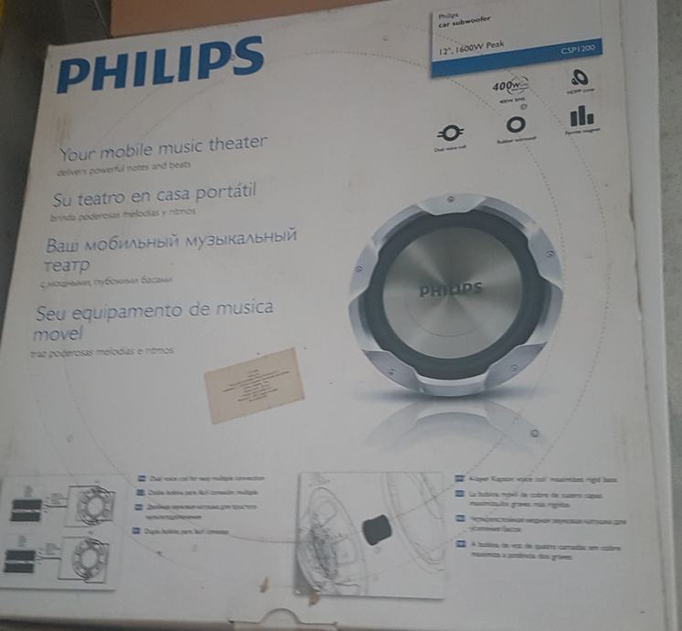 Subwoofer Philips CSP1200 2 komada