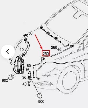 MERCEDES-BENZ INSTALACIJA TEKUCINE ZA STAKLA SA STRUJOM  A2468600292