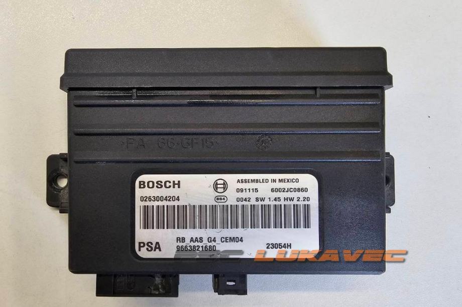 PEUGEOT 308 MODUL PARKING SENZORA 9663821680 0263004204 BOSCH 2013.