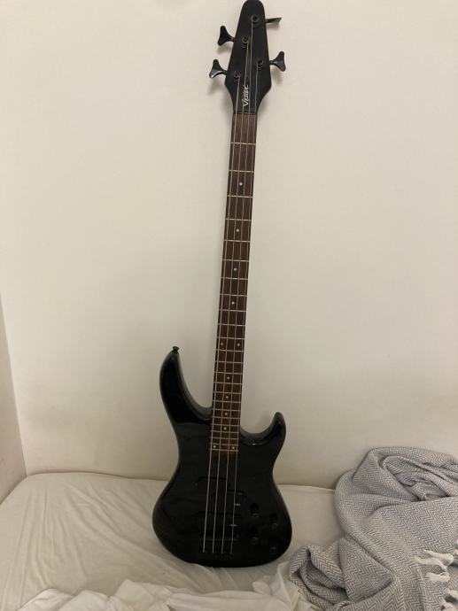 Electric Bass Guitar Vester Black 4 String