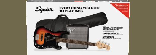 Squier Affinity Series PJ Bass Pack 3TS