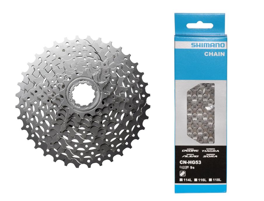 KAZETA SHIMANO CS-HG400-9 + LANAC DEORE CN-HG53 - T0P CIJENA - AKCIJA