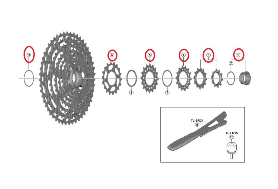 SHIMANO 12 BRZINSKI LANČANICI + SERVISNI DIJELOVI KAZETE - TOP CIJENA