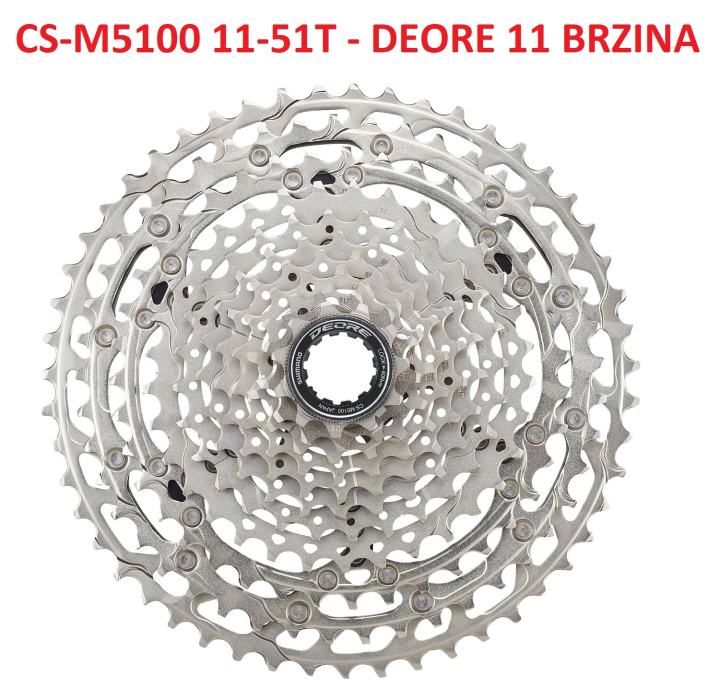 SHIMANO KAZETA DEORE CS-M5100 11-51T - 11 BRZINA - TOP CIJENA