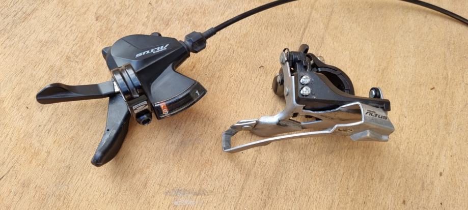 Shimano Altus prednji mjenjač i ručica mjenjača