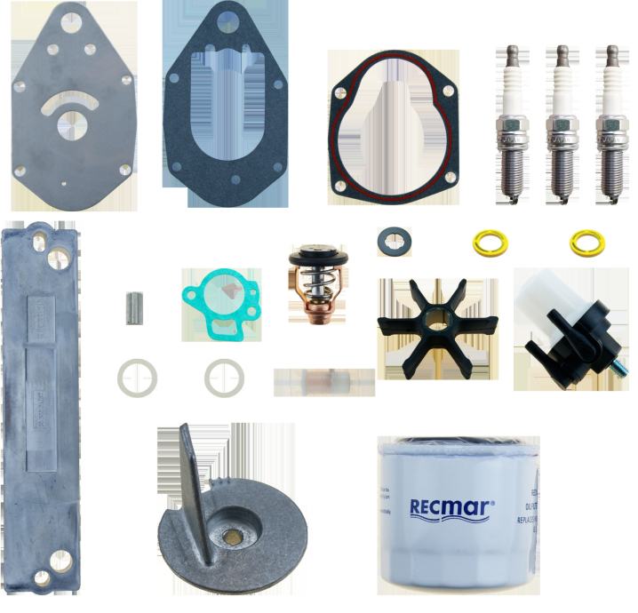 MAINTENANCE KIT FOR MERCURY 40HP EFI (3 Cyl) OUTBOARD ENGINE- KITMER40