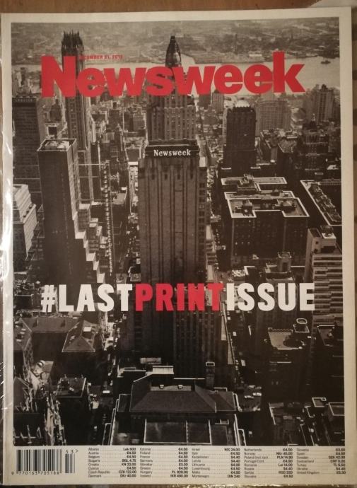 Newsweek Last Print Issue