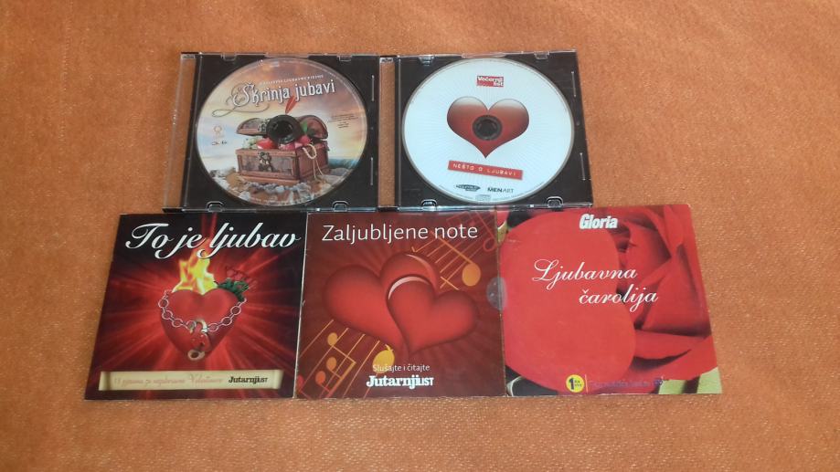 Ljubavne pjesme komplet od 5 CD-a (samo komplet)