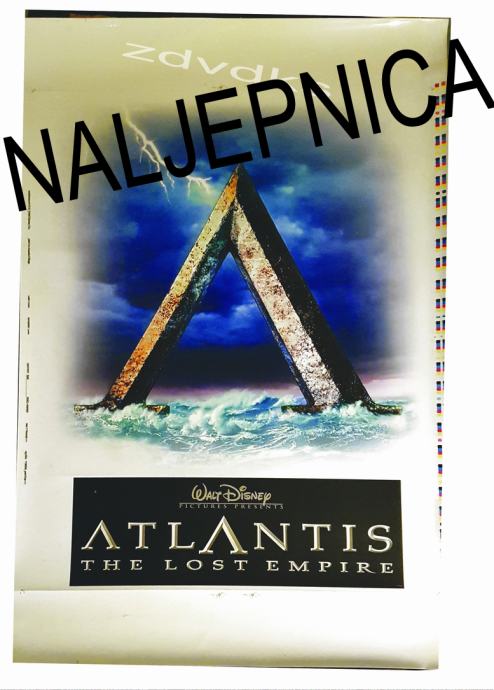 Dva Postera I Naljepnica Atlantis The Lost Empire Iz 2001 Atlantida