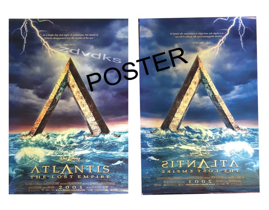 Dva Postera I Naljepnica Atlantis The Lost Empire Iz 2001 Atlantida