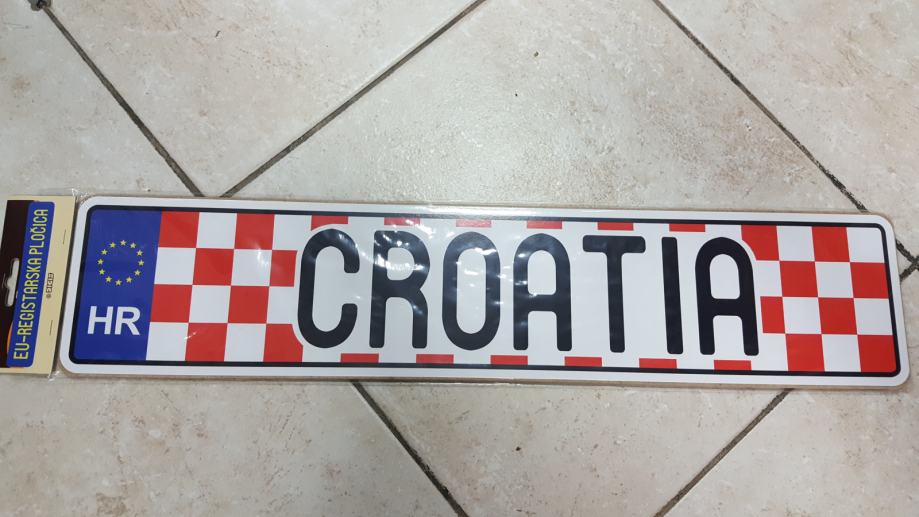 Registarska pločica CROATIA - Navijačka