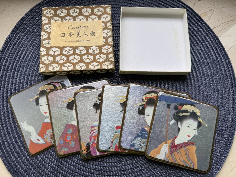 Set Podmetaca za Case Geisha Asahi Coasters of Modern Beauties