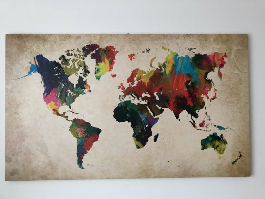 Slika svijet canvas world map