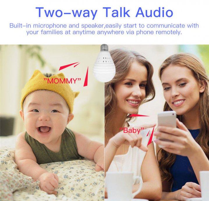 Baby monitor u led žarulji (uživo video-audio) NOVO! ZAGREB