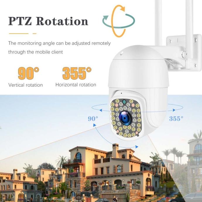 Nadzorna Kamera IP - za vanjsku upotrebu  Wifi nadzorna kamera + 32gb