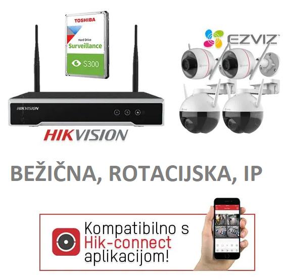 WIFI BEŽIČAN SET IP COLORVU KAMERA VIDEONADZOR NADZOR PTZ 2MP