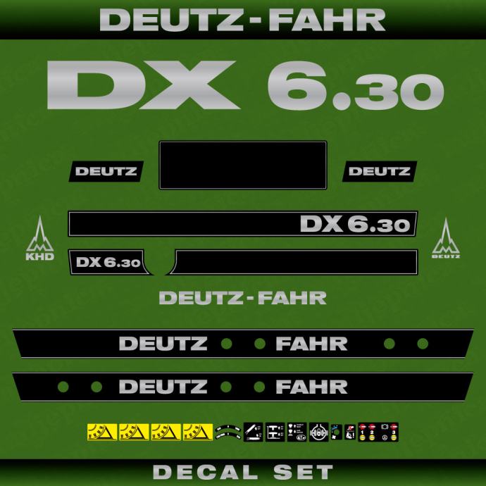 Zamjenske naljepnice za traktor Deutz Fahr DX 6.30