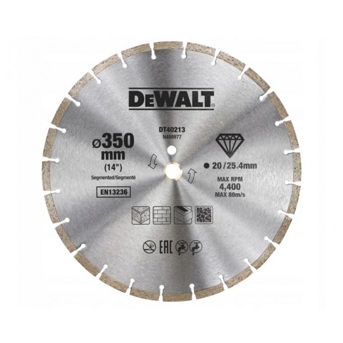 DEWALT dijamantna rezna ploča beton 350x25,40/20 mm DT40213-QZ