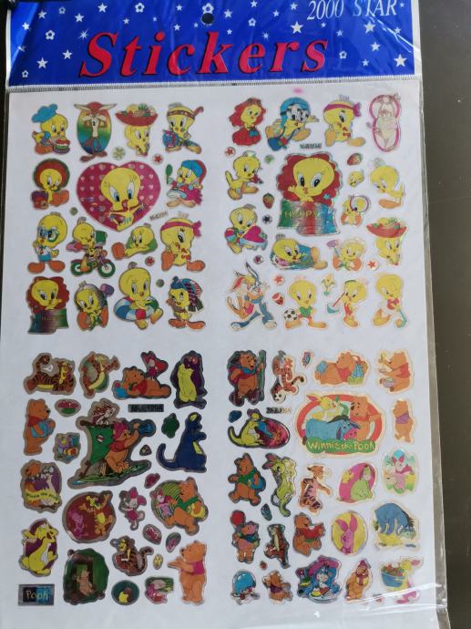 NALJEPNICE - STICKERS - Ptičica i Winnie the Pooh