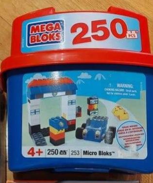 Mega bloks best sale 250 piece tub