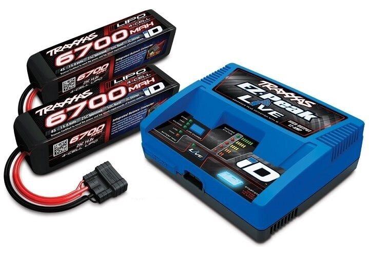 Traxxas EZ-Peak Live punjač + 2x LiPo baterije 4S 14.8V 6700 mAh 25C