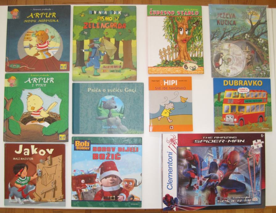 Dječje knjige i paket puzzli za uzrast od 4 do 7 godina, ZG