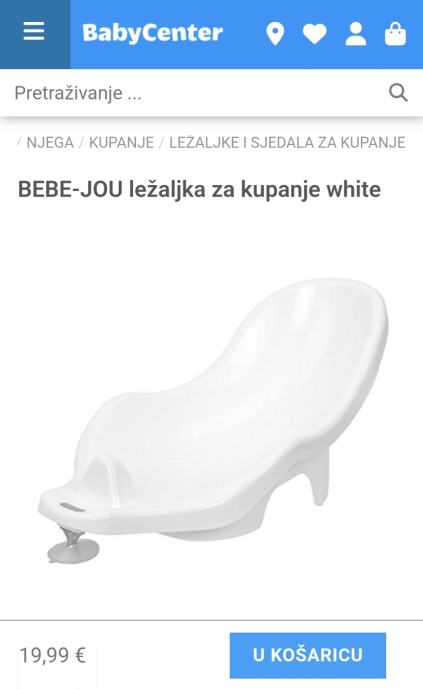 BEBE-JOU ležaljka za kupanje