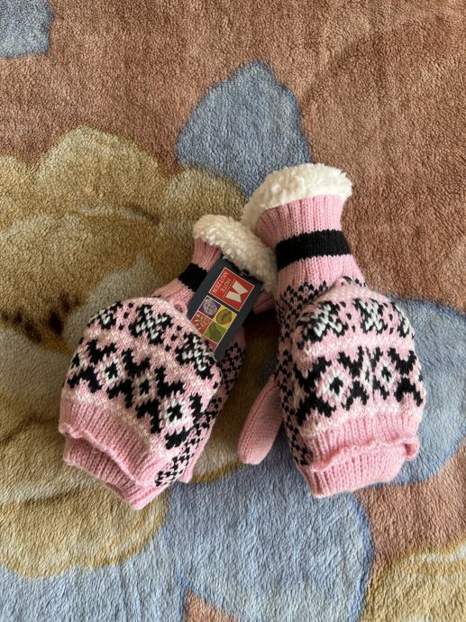 Zimske rukavice dječje ženske preklopne