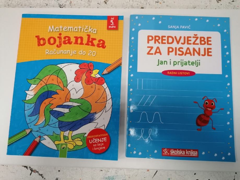 Matematička bojanka i predvježbe za pisanje za predškolsku djecu