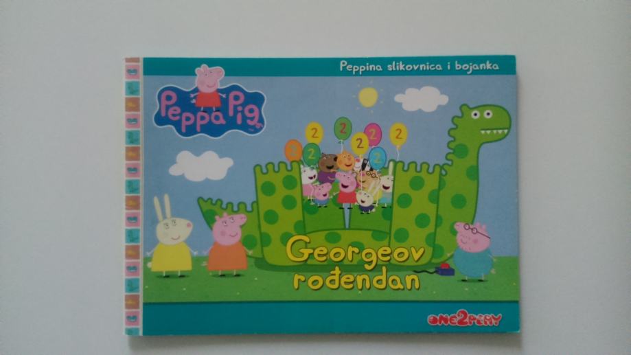 Peppa Pig slikovnica i bojanka Georgeov rođendan