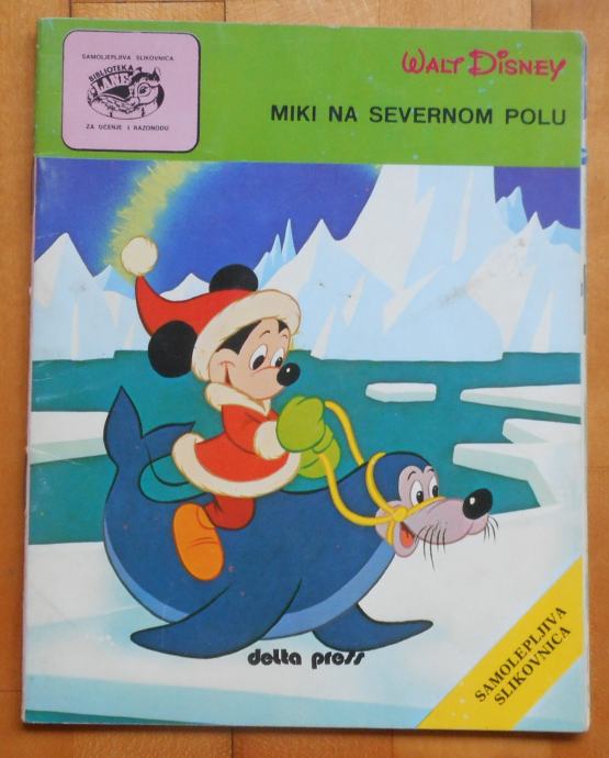 WALT DISNEY MIKI NA SEVERNOM POLU SAMOLJEPIVA SLIKOVNICA KNJIGA