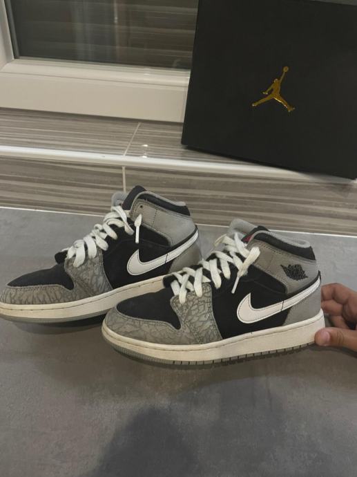 Air Jordan 1 Mid SE GS 'Elephant Toe'