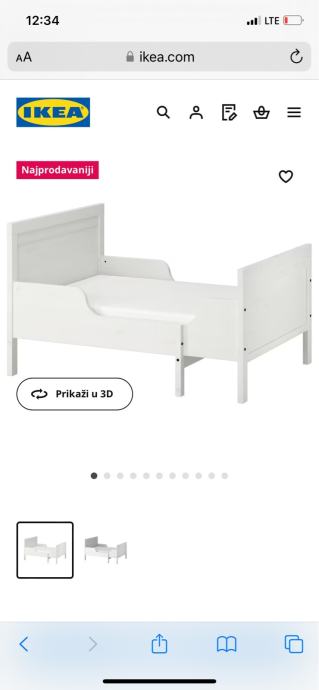 Ikea produljivi krevet