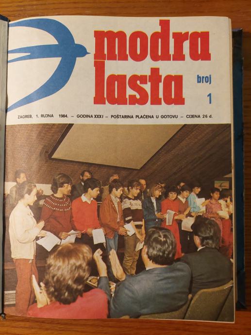 MODRA LASTA -revija za pouku , zabavu...- 1984/85  godište(Ukoričeno)