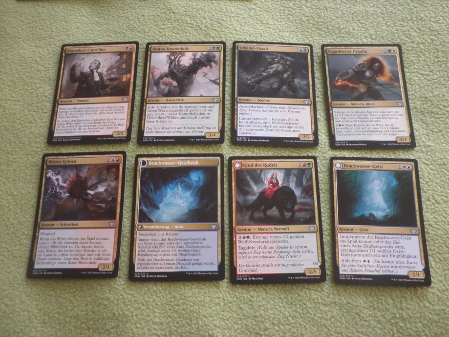 MAGIC THE GATHERING - SET OD 8 UNCOMMON KARATA NA NJEMAČKOM