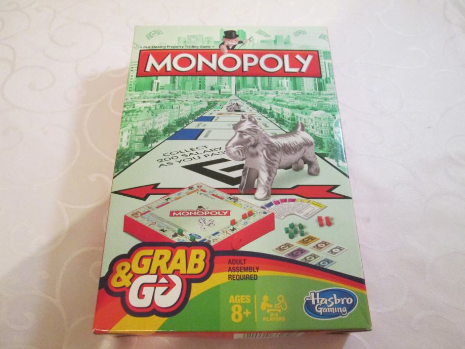 Monopoly grab&go društvena igra