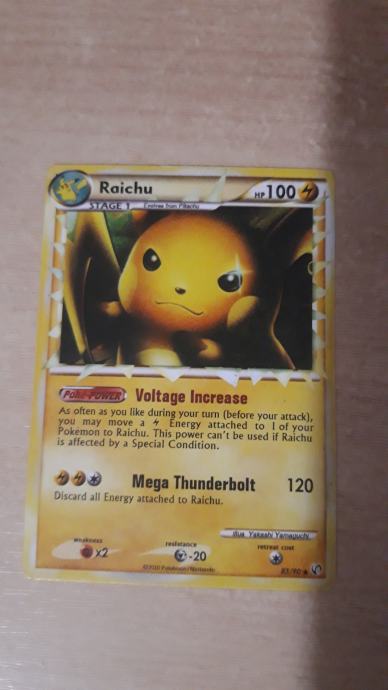 Pokemon karta Raichu