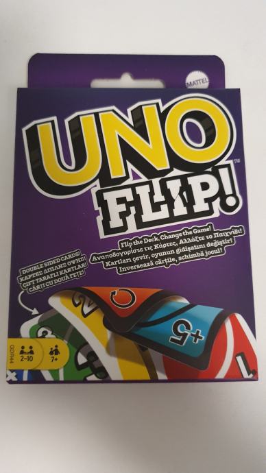 UNO FLIP - nove karte, društvena igra kartama - original