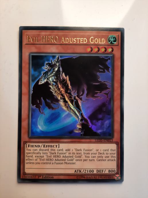 Yugioh karta: Evil HERO Adusted Gold (Ultra Rare)