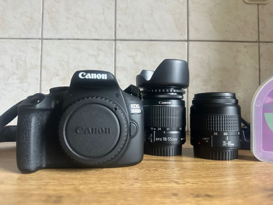 Canon EOS 2000d + efs 18-55mm + ef 35-80mm nd filter