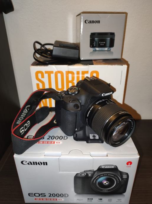 Canon EOS 2000D + SD card 128gb GRATIS