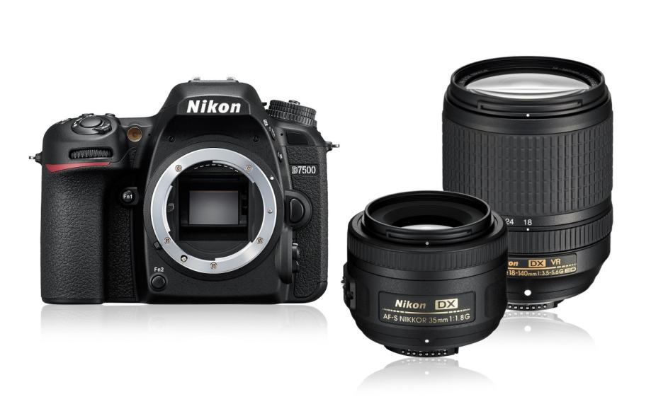 NIKON D7500 KIT Nikkor 18-140 3.5-5.6 G VR & DX 35mm 1.8 G