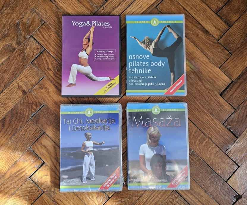 DVD fitness, masaža, pilates, yoga, meditacija, tai chi, detoksikacija