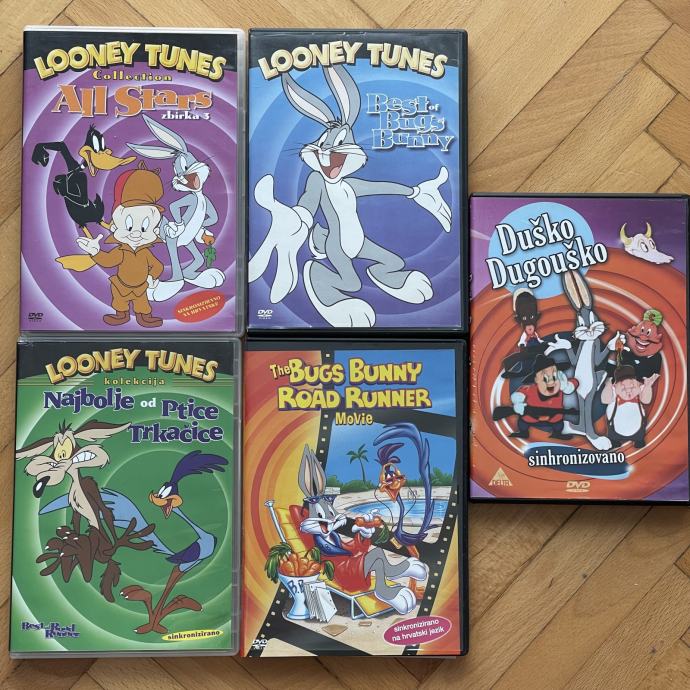 4x DVD-a Looney Tunes= Bugs Bunny + Road Runner + Wile E.Coyote +Duško